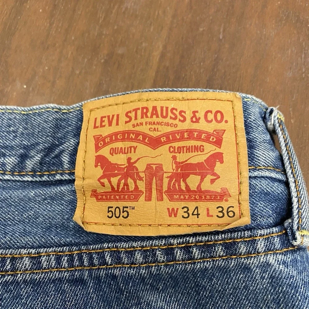 Levi's 505 Straight Fit Jean Men's 34x36 Medium Wash